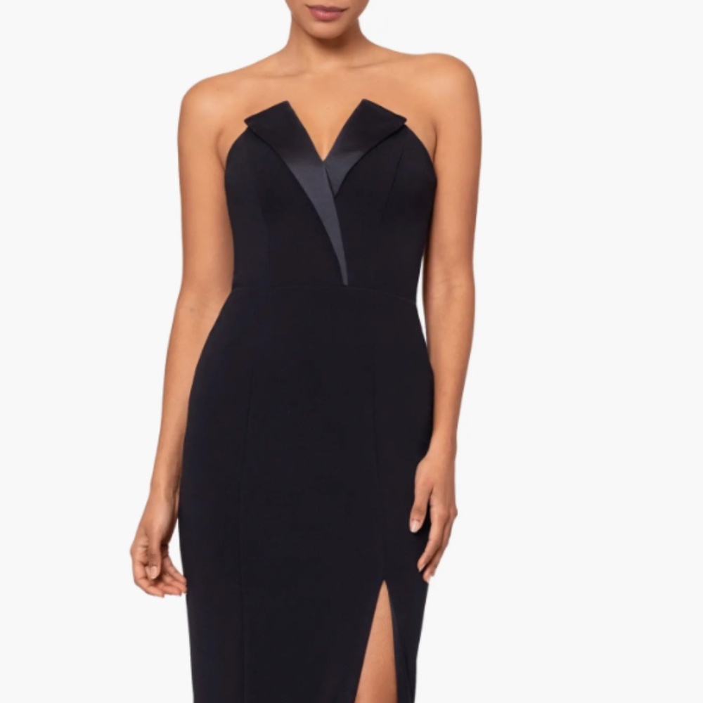 JAYGODFREY Strapless Black Evening Gown